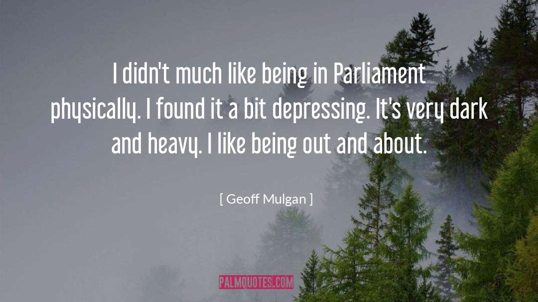 Geoff Mulgan Quotes: I didn't much like being