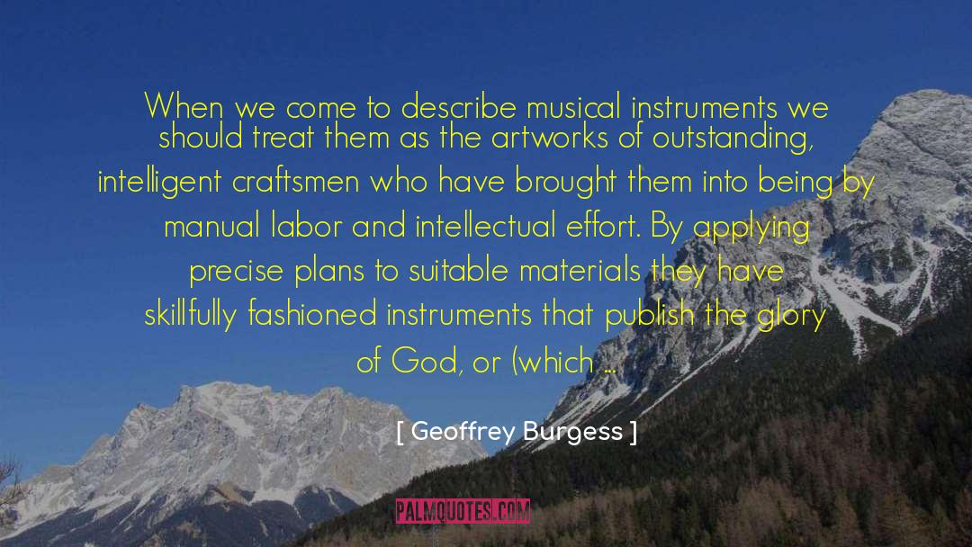 Geoffrey Burgess Quotes: When we come to describe