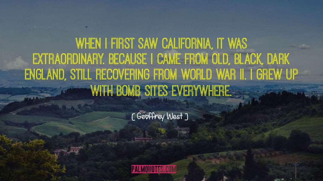 Geoffrey West Quotes: When I first saw California,