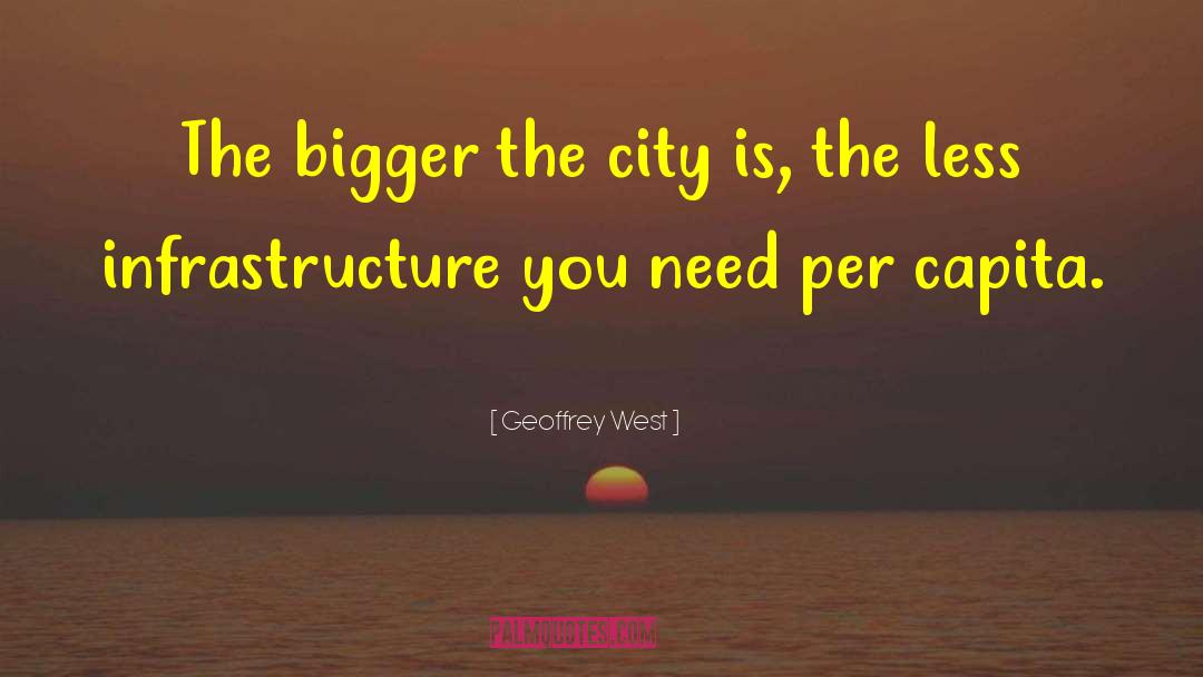 Geoffrey West Quotes: The bigger the city is,
