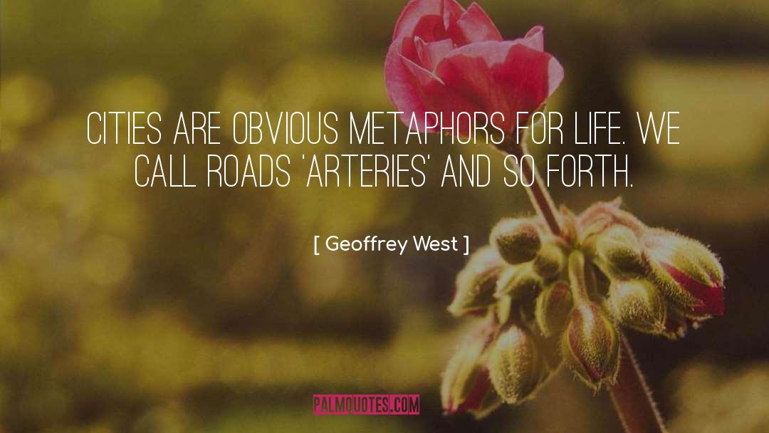 Geoffrey West Quotes: Cities are obvious metaphors for