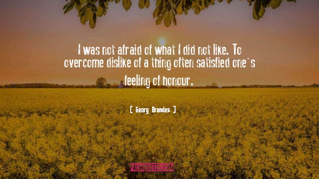 Georg Brandes Quotes: I was not afraid of