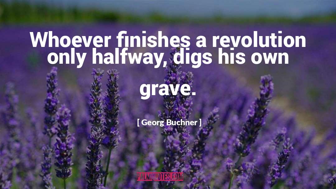 Georg Buchner Quotes: Whoever finishes a revolution only