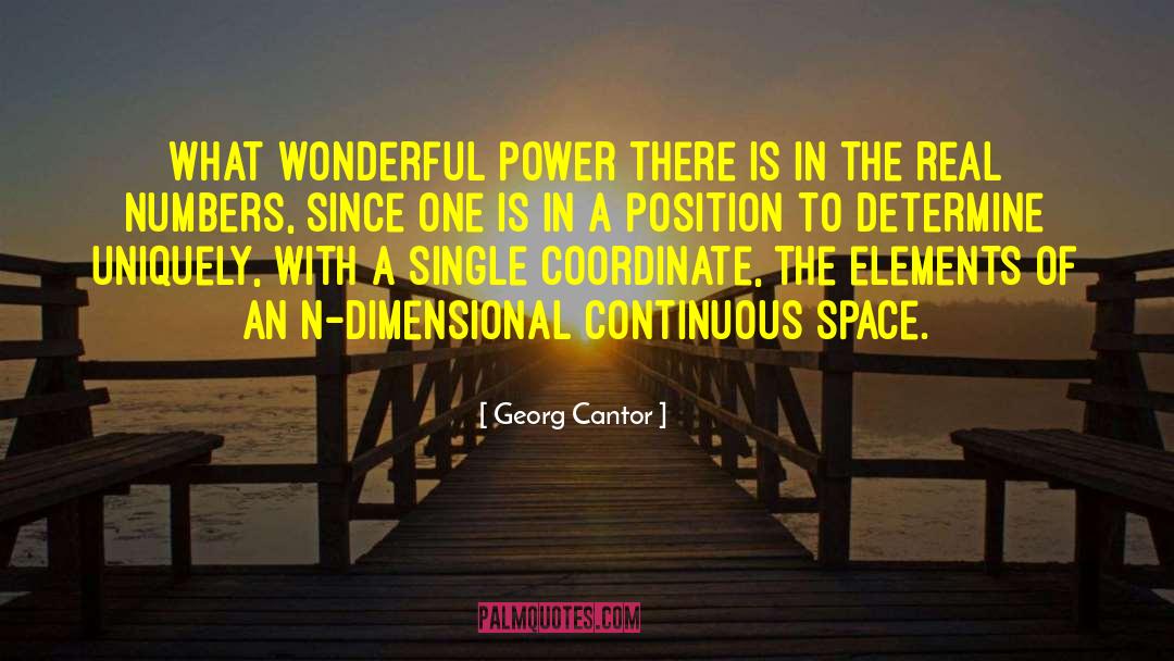 Georg Cantor Quotes: what wonderful power there is