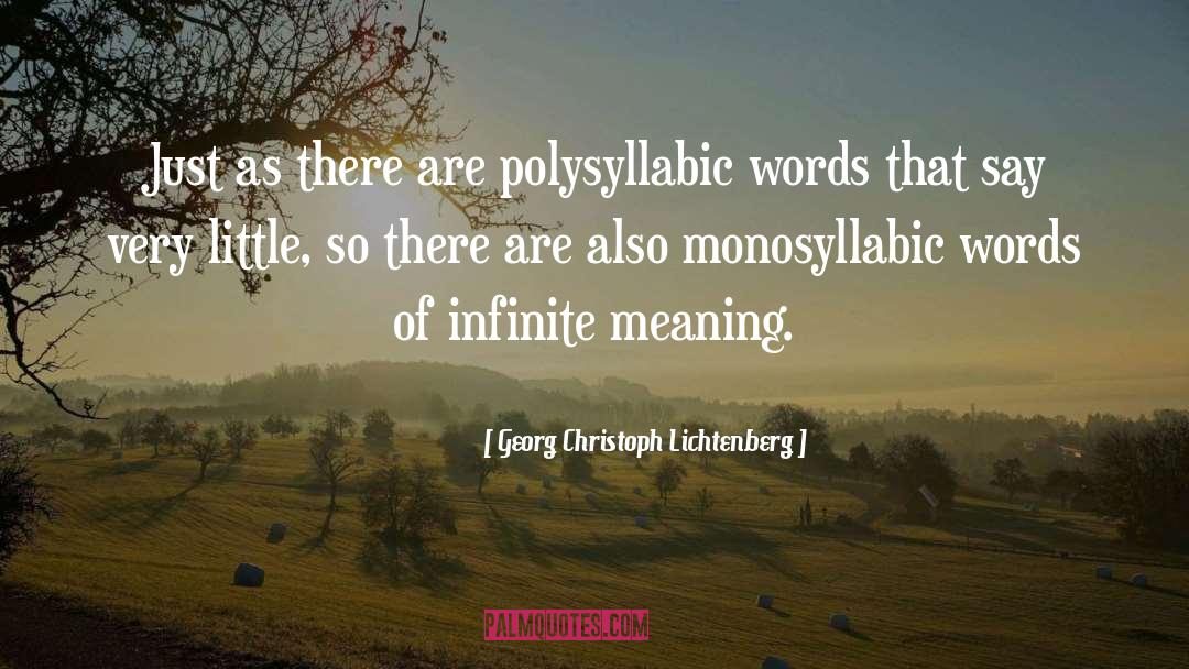 Georg Christoph Lichtenberg Quotes: Just as there are polysyllabic