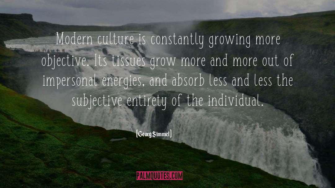 Georg Simmel Quotes: Modern culture is constantly growing