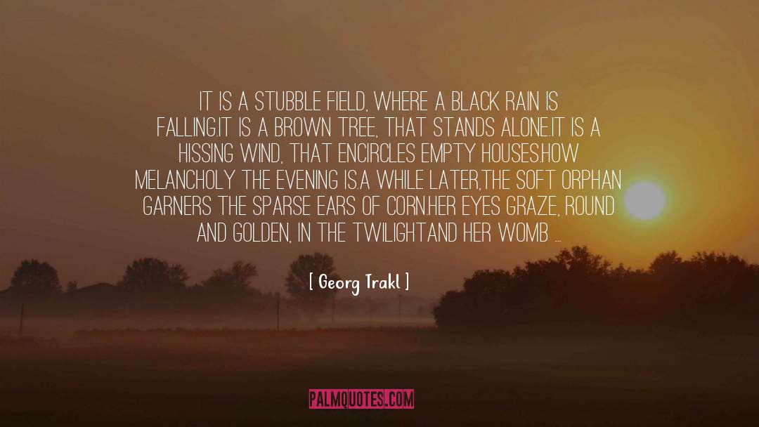 Georg Trakl Quotes: It is a stubble field,