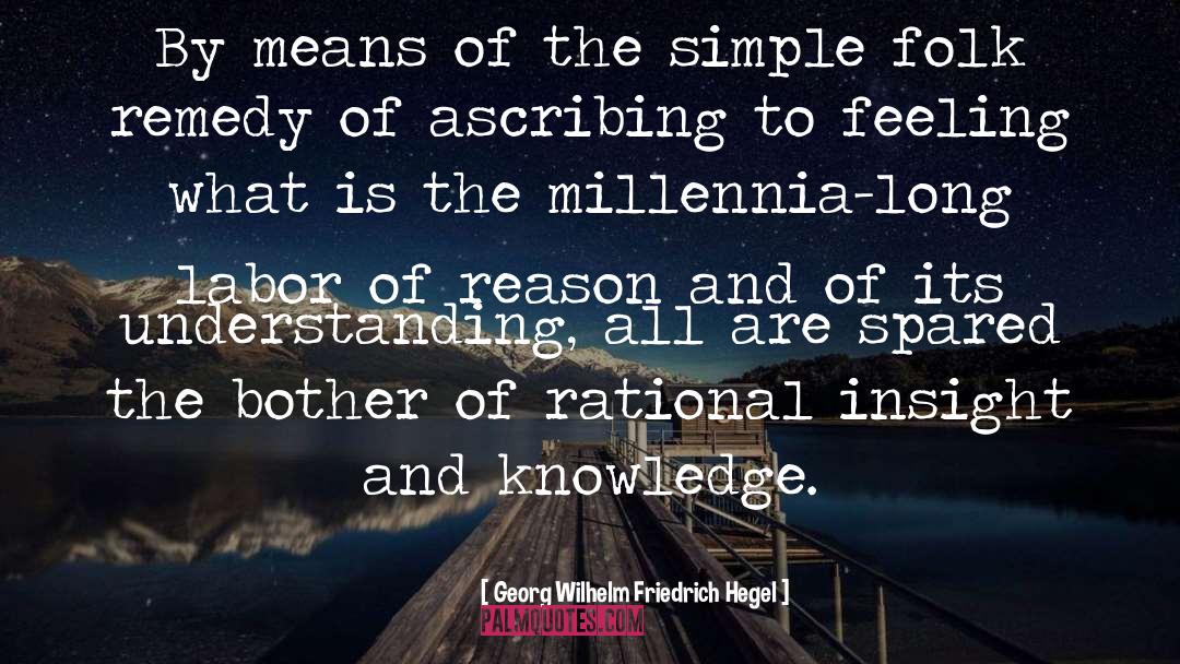 Georg Wilhelm Friedrich Hegel Quotes: By means of the simple