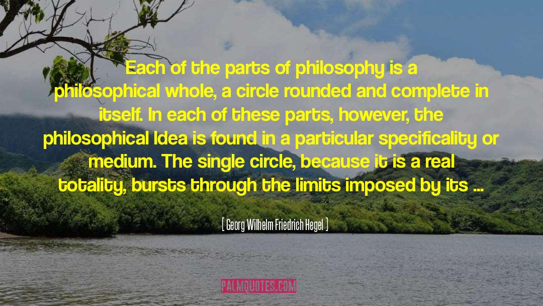 Georg Wilhelm Friedrich Hegel Quotes: Each of the parts of