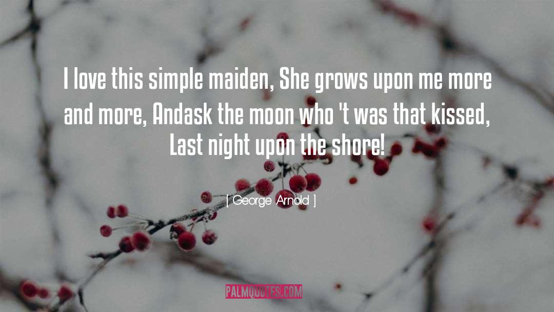 George Arnold Quotes: I love this simple maiden,