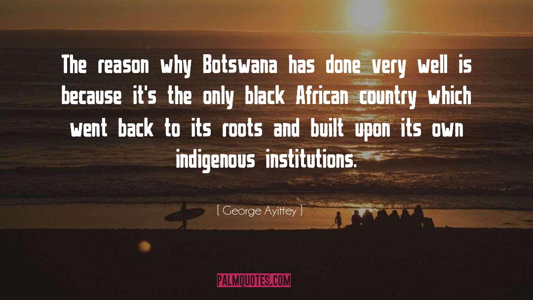 George Ayittey Quotes: The reason why Botswana has