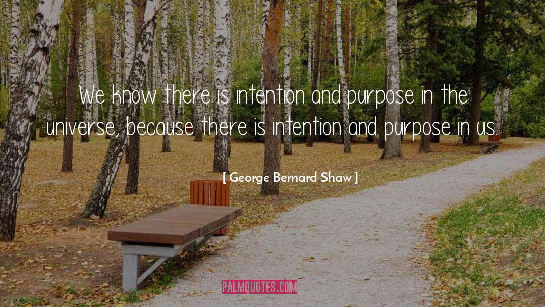 George Bernard Shaw Quotes: We know there is intention