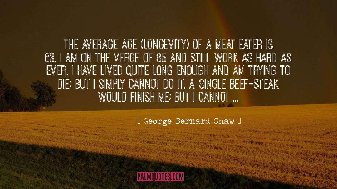 George Bernard Shaw Quotes: The average age (longevity) of