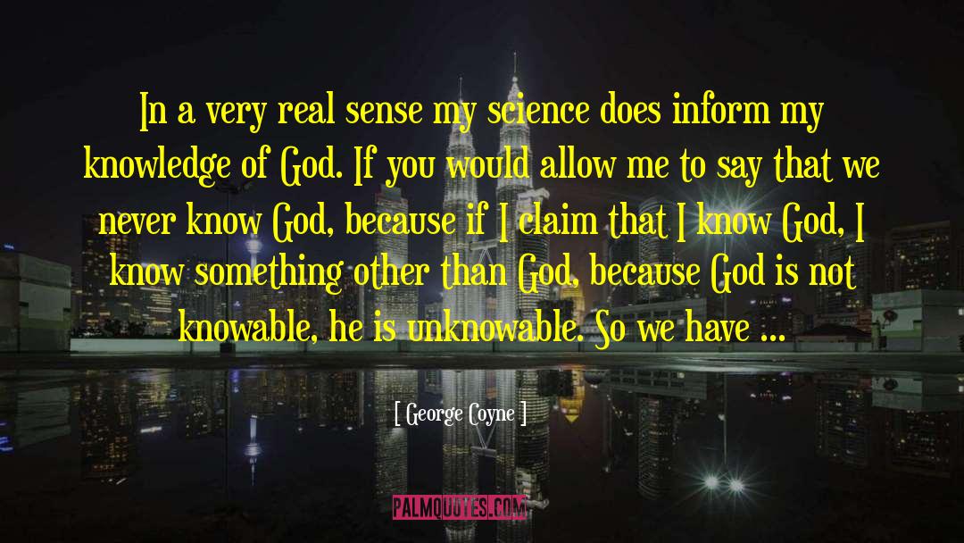 George Coyne Quotes: In a very real sense