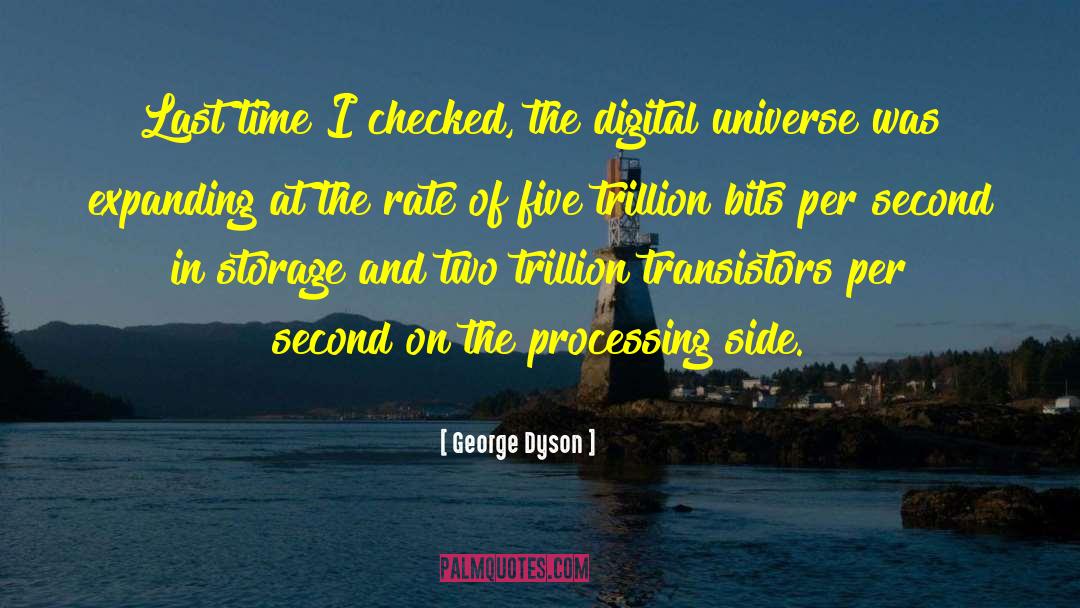 George Dyson Quotes: Last time I checked, the