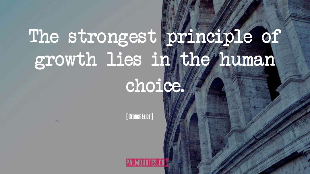 George Eliot Quotes: The strongest principle of growth