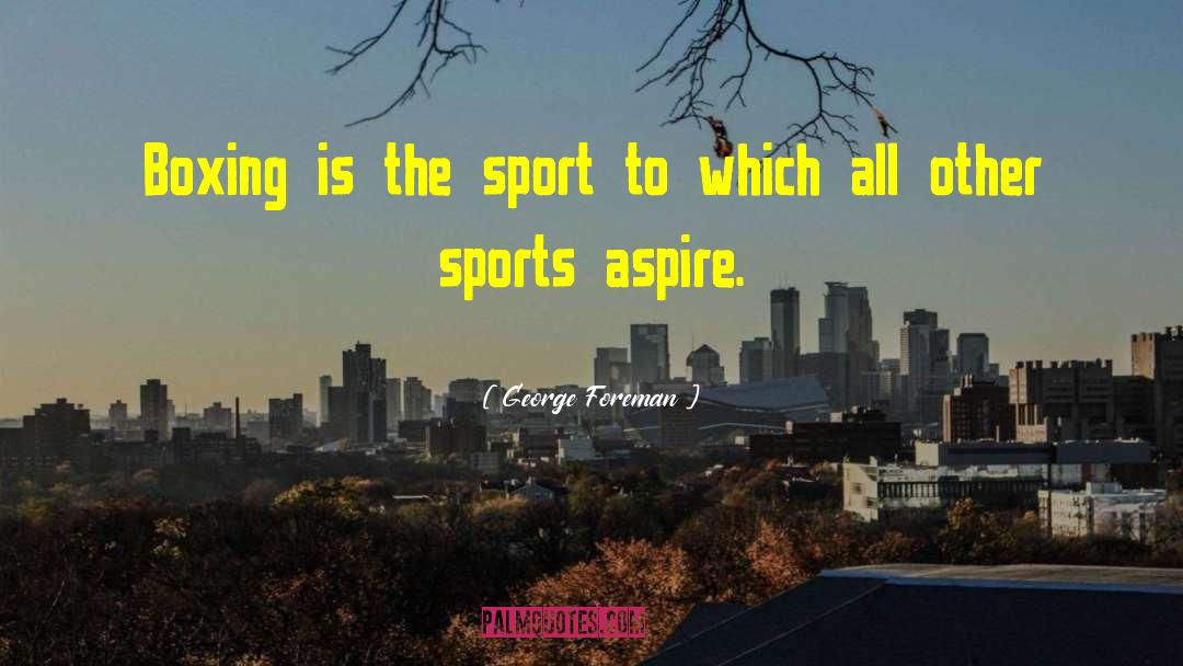 George Foreman Quotes: Boxing is the sport to