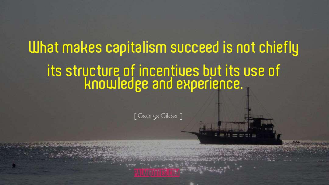 George Gilder Quotes: What makes capitalism succeed is