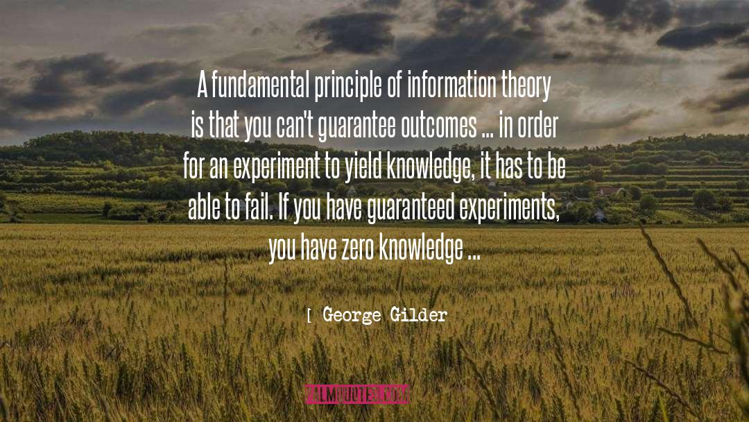 George Gilder Quotes: A fundamental principle of information