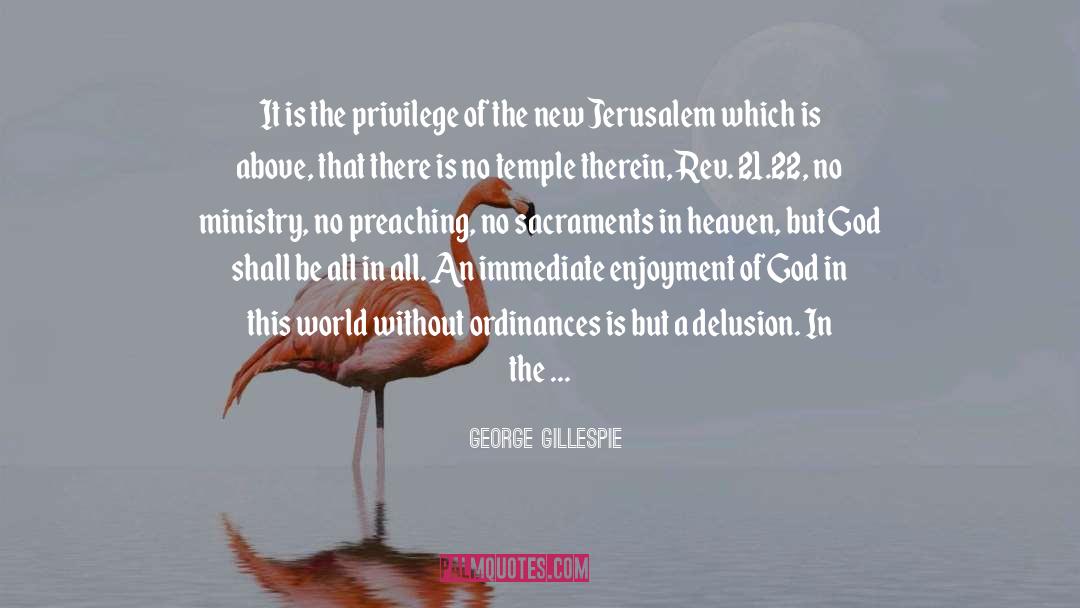 George Gillespie Quotes: It is the privilege of
