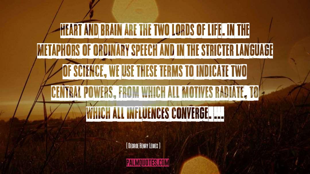 George Henry Lewes Quotes: Heart and Brain are the