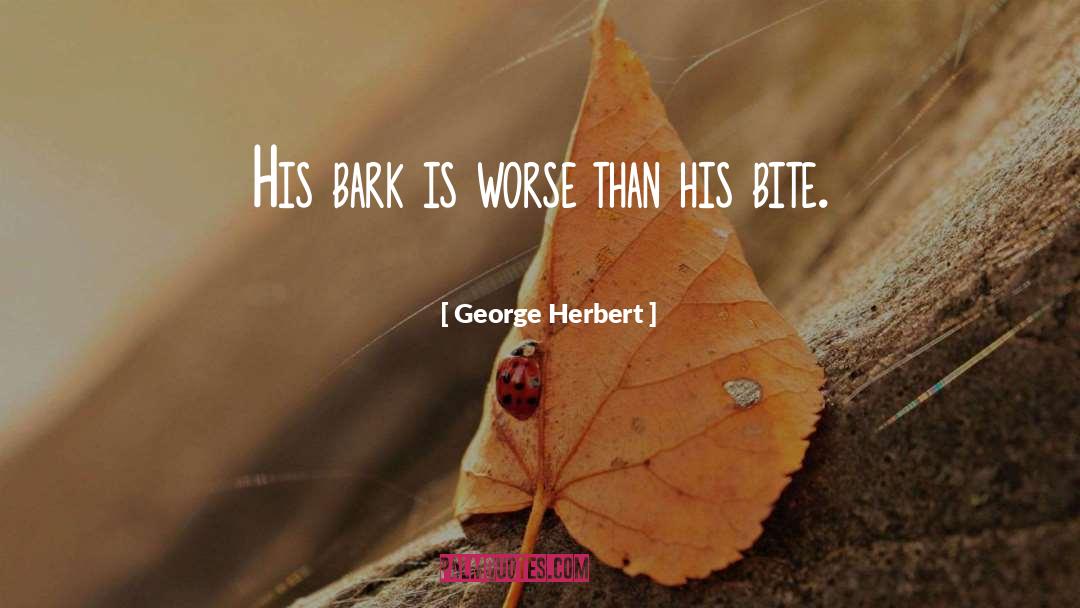 George Herbert Quotes: His bark is worse than