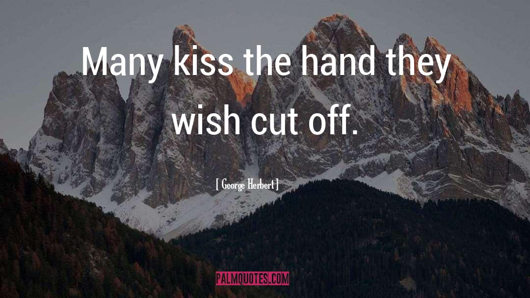 George Herbert Quotes: Many kiss the hand they