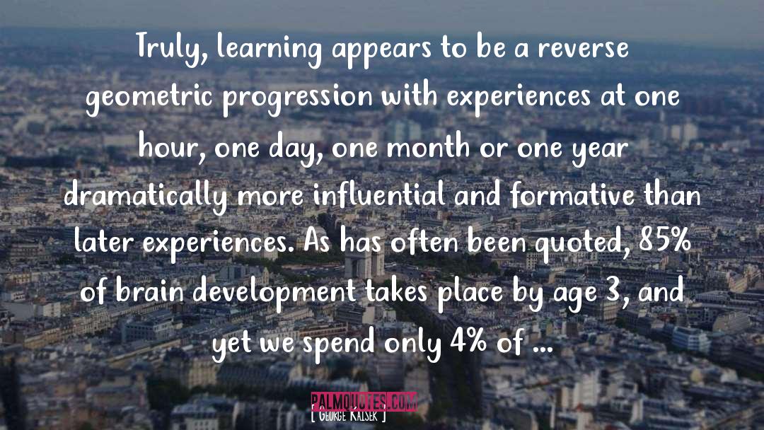 George Kaiser Quotes: Truly, learning appears to be