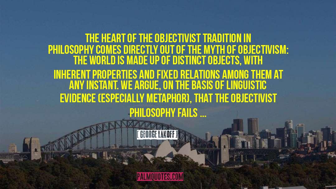 George Lakoff Quotes: The heart of the objectivist