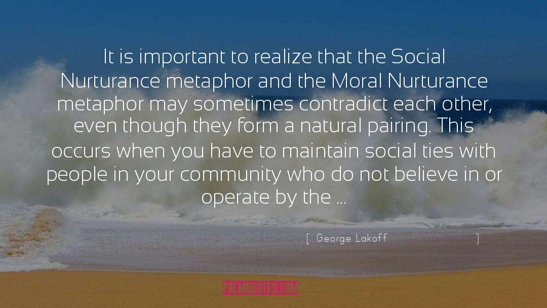 George Lakoff Quotes: It is important to realize