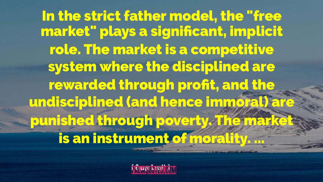 George Lakoff Quotes: In the strict father model,