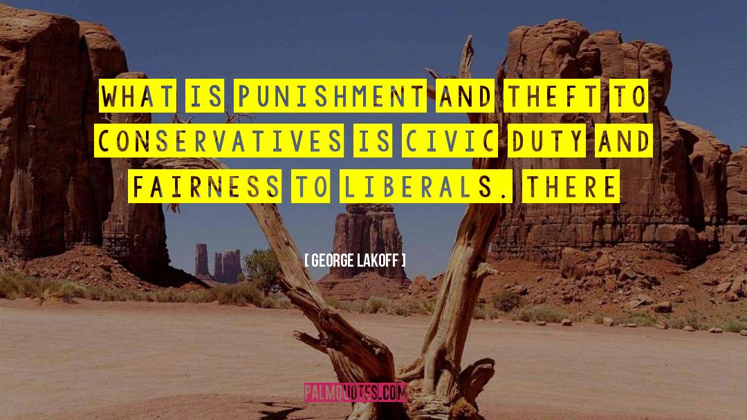 George Lakoff Quotes: What is punishment and theft