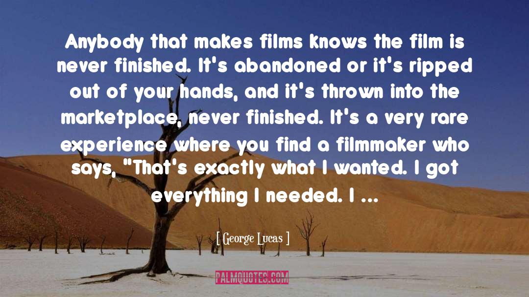 George Lucas Quotes: Anybody that makes films knows