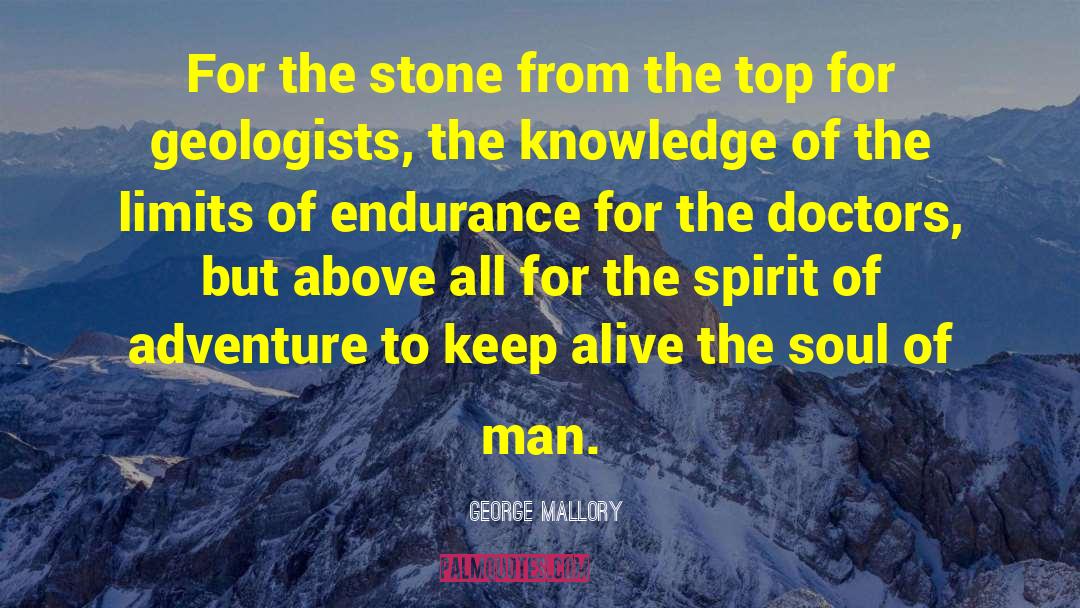 George Mallory Quotes: For the stone from the