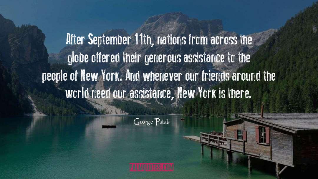 George Pataki Quotes: After September 11th, nations from