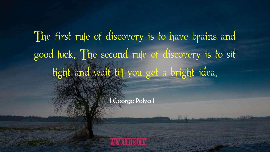 George Polya Quotes: The first rule of discovery