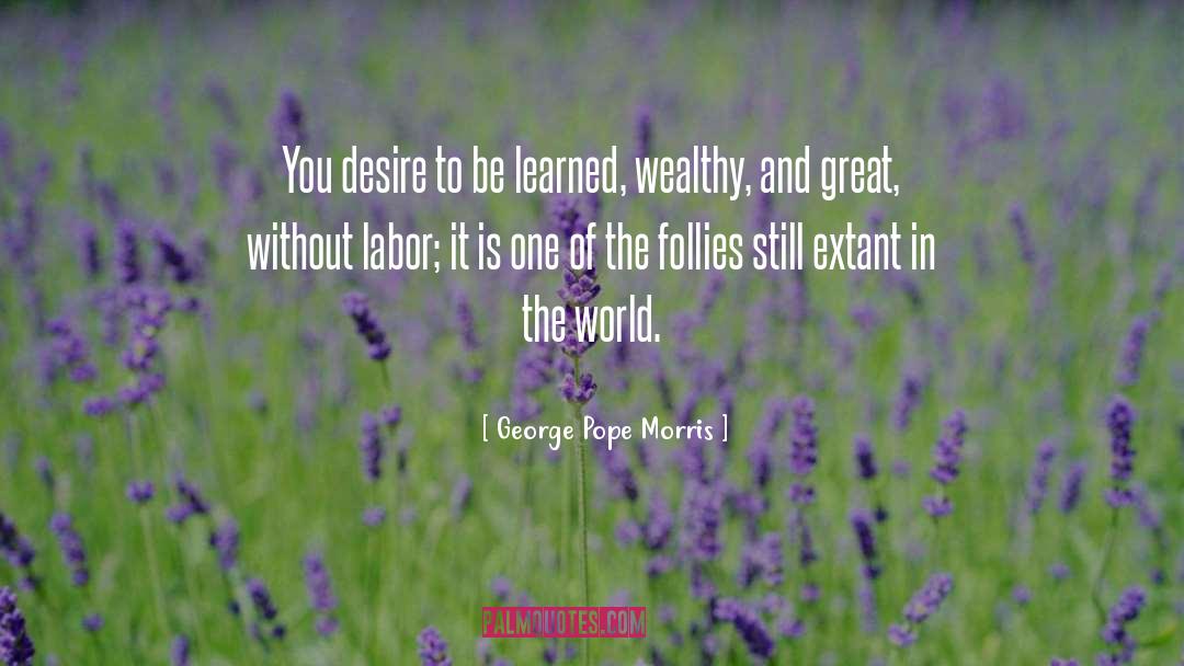 George Pope Morris Quotes: You desire to be learned,