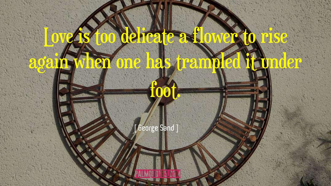 George Sand Quotes: Love is too delicate a