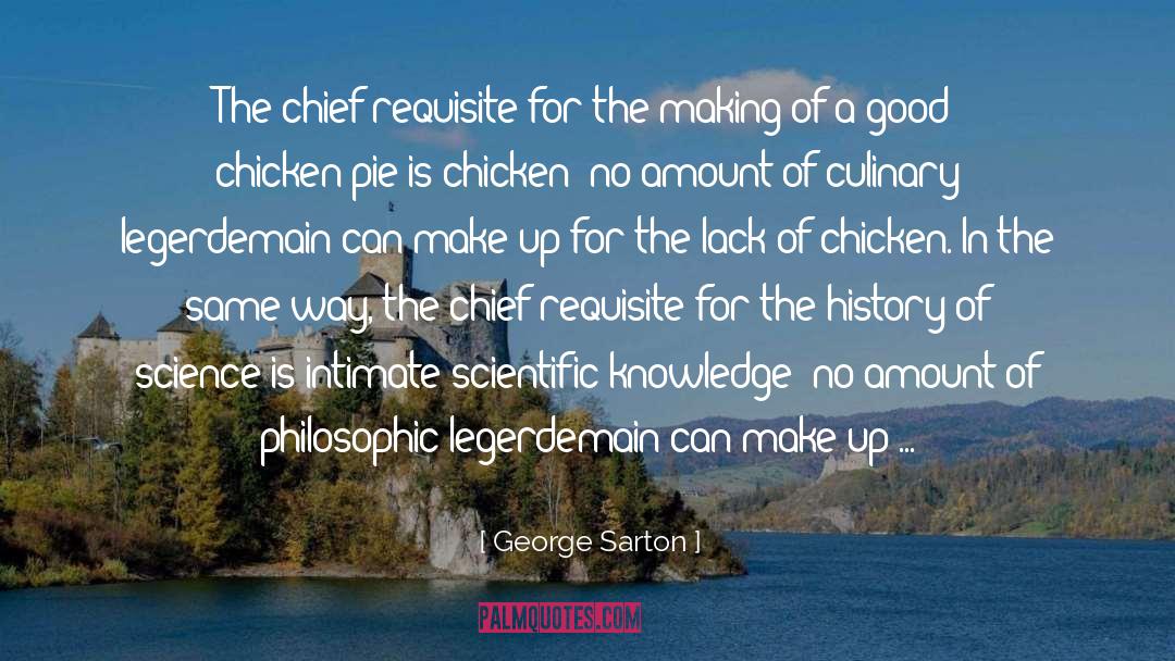 George Sarton Quotes: The chief requisite for the