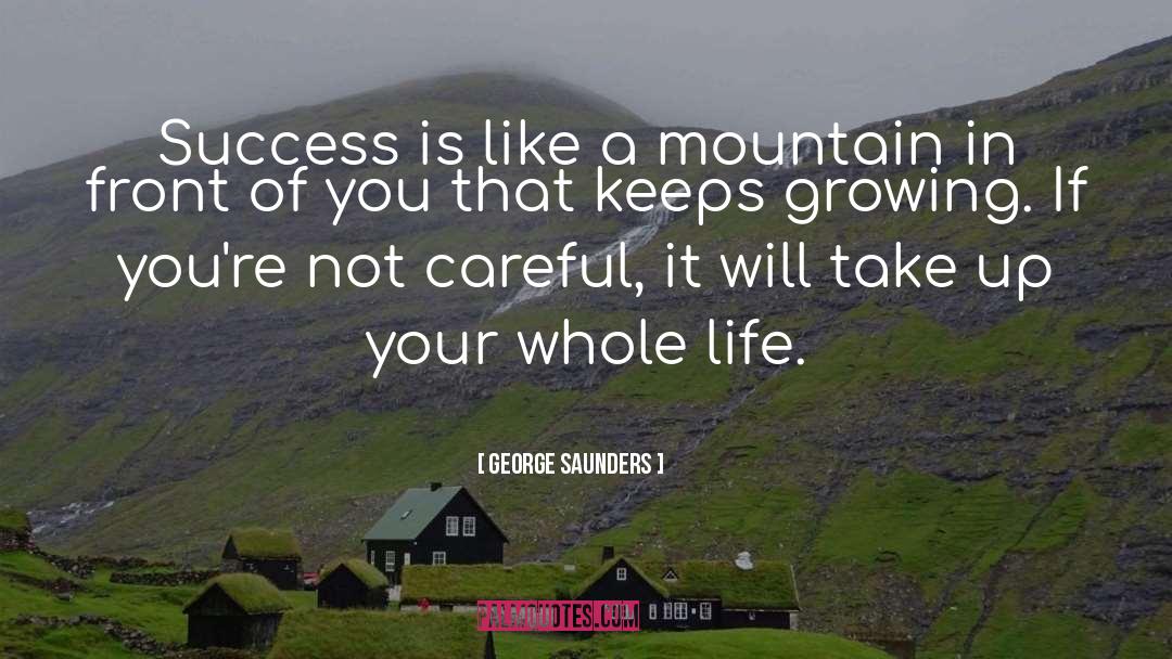 George Saunders Quotes: Success is like a mountain