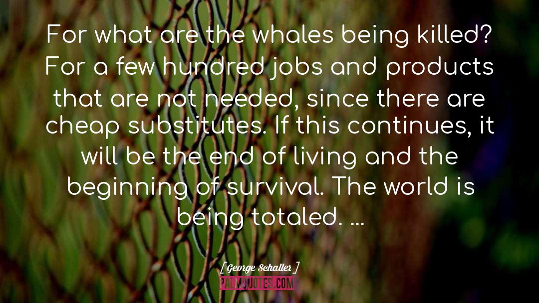 George Schaller Quotes: For what are the whales