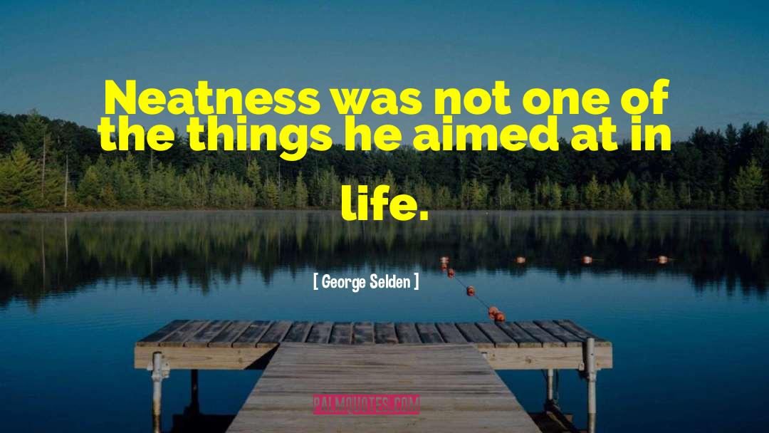 George Selden Quotes: Neatness was not one of