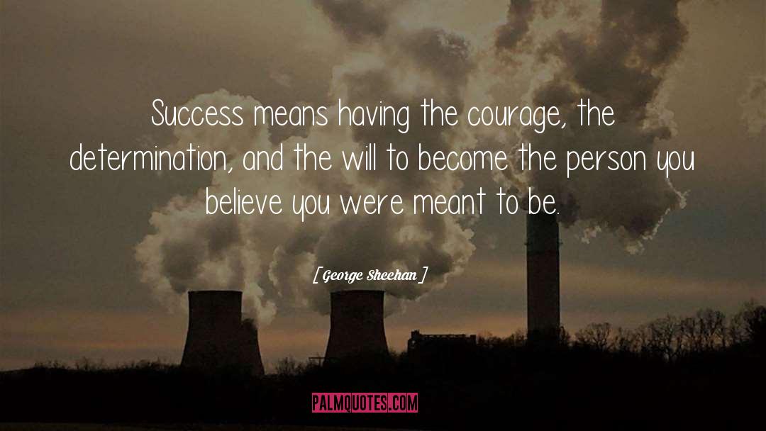 George Sheehan Quotes: Success means having the courage,