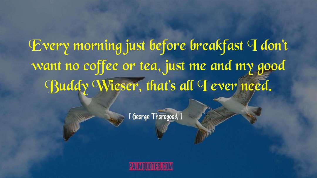 George Thorogood Quotes: Every morning just before breakfast