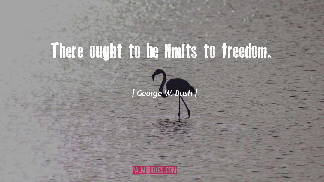 George W. Bush Quotes: There ought to be limits
