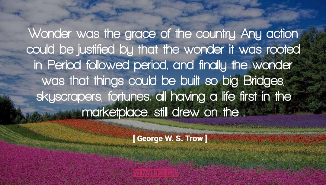 George W. S. Trow Quotes: Wonder was the grace of