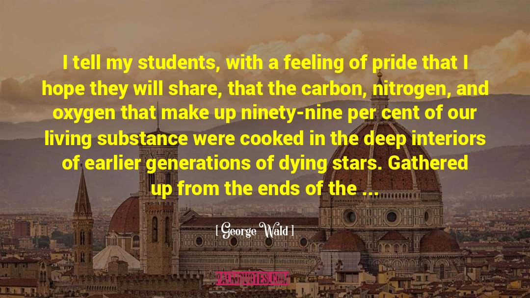 George Wald Quotes: I tell my students, with