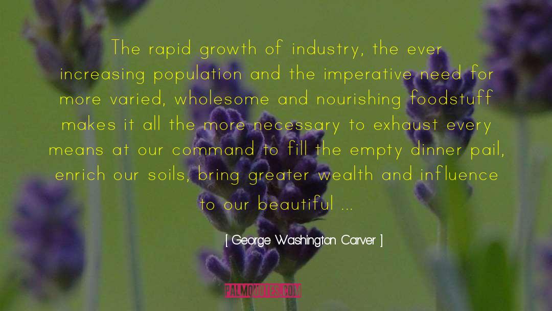 George Washington Carver Quotes: The rapid growth of industry,