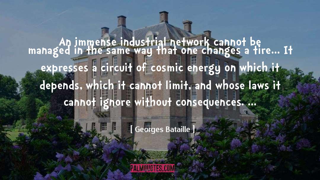 Georges Bataille Quotes: An immense industrial network cannot