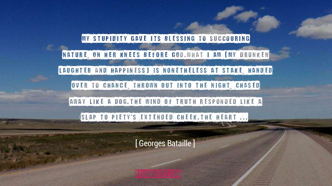 Georges Bataille Quotes: My stupidity gave its blessing
